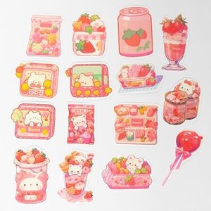 50 pcs Kawaii Bear Vinyl stickers decals